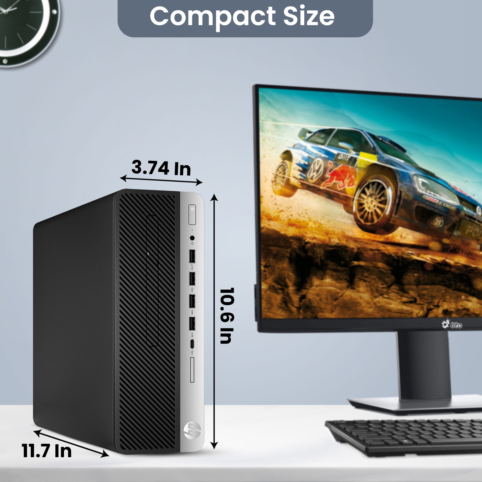 Restored HP G5 SFF Gaming Desktop Computer PC Intel Hexa Core i5
