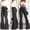 Black, variant on Azrian Womens Fall Fashion Pants Clearance,Fashion Ladys High Waisted Lacing Stretch Wide Leg Bell-Bottomed Pants Black Size XXL on Sale