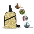 thumbnail image 5 of Lsque Mermaid Fish Scale Pattern Chest Package – Foldable Waterproof Chest Bag with Adjustable Shoulder Strap, Double Zipper Compartments & D-Buckle Design, 5 of 7