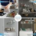 thumbnail image 7 of Auledio 2 Tier Metal Under Sink Pull Out Drawer Freestanding Sliding Basket Organizer for Kitchen Cabinets and Pantry in Silver, 7 of 7