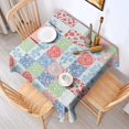 thumbnail image 2 of Pioneer Flower Floral Print Pattern Square Tablecloth, Waterproof Wipeable Spillproof Washable Table Cover for Home Kitchen Party Decor, 42"x42", 2 of 6
