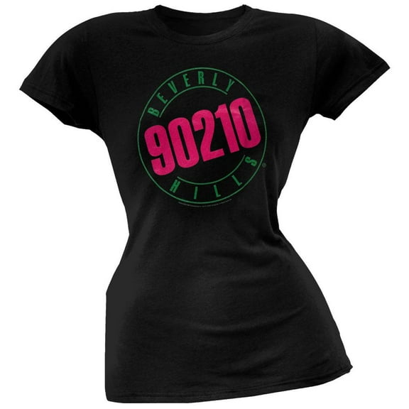 Beverly Hills 90210 - Neon Logo Juniors T-Shirt - Medium