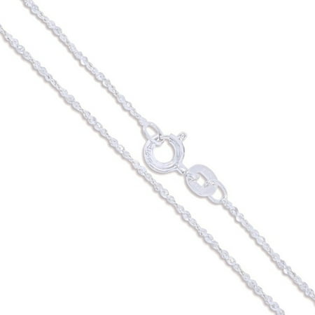 - Sterling Silver Serpentine Twist Rope Chain 1.2mm Solid 925 Necklace 36