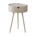 thumbnail image 2 of veasfak Table d'Appoint Ronde Moderne Lisse Petite Table d'Appoint pour Chambre Bureau Déco Maison Kaki, 2 of 9