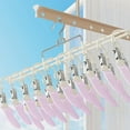 thumbnail image 4 of ZOUBAOQ Load-bearing Multi Clip Drying Rack Household Drying Racks Quick Drying Windproof Drying Rack Rust Prevention Lightweight Thicken Foldable Clothes Drying Rack Small Unit Balcony, 4 of 8