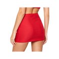 thumbnail image 2 of Aiihoo Womens Bodycon Mini Skirt Low Rise Miniskirt Solid Color Elastic Waistband Beachwear Pool Skirts Cover Up Red One Size, 2 of 6
