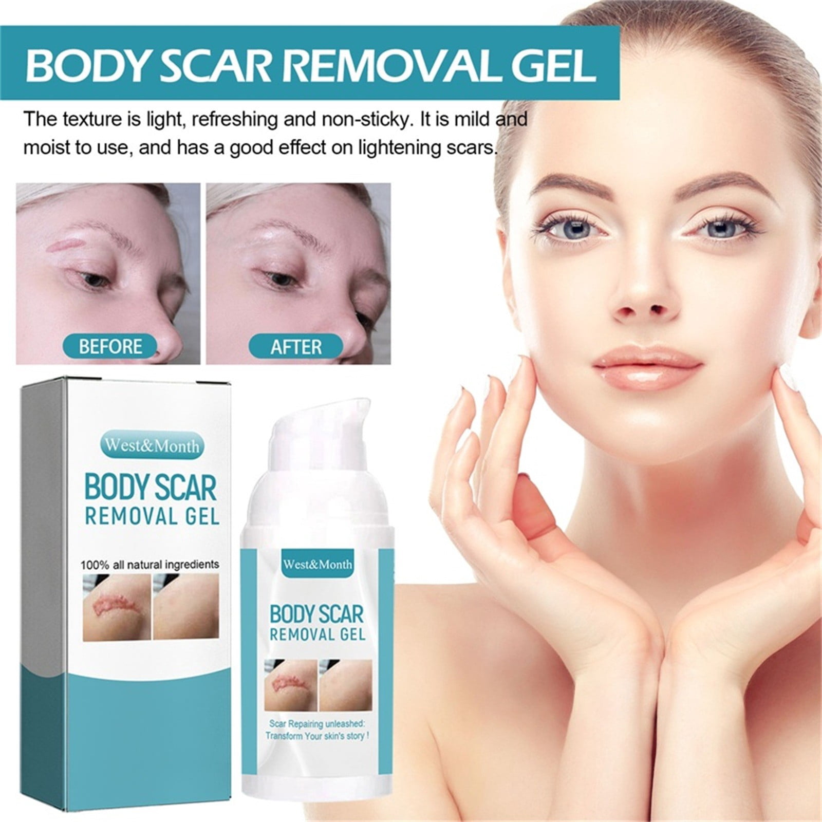 Komiseup Scar Cream, for C-Section, Tummy Tuck, Keloid, and Surgical Scars, Stretch Marks, Keloids,Scar Treatments for Old & New Scars,Scar Removal for Women Men