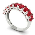 thumbnail image 2 of 2.61 ctw Wedding Band for Women - 14K White Gold Simulated Ruby Stackable Eternity Ring, 2 of 6