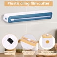 thumbnail image 4 of Wekvgz 3Pcs Plastic Wrap Dispenser with Slide Cutter Practical Food Wrap Dispenser Refillable Cling Film Dispenser Reusable Cling Wrap Dispenser Safe Food Plastic Wrap Dispenser for Home, 4 of 10