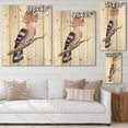 thumbnail image 4 of Designart 'Ancient Hoopoe Bird On A Branch' Traditional Print on Natural Pine Wood, 4 of 5