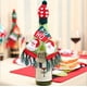 thumbnail image 2 of Juego de 3 mini fundas para botellas de vino de Navidad, gorros y bufandas de Papá Noel de Navidad, disfraz de botella de vino pequeña para adornos navideños, fiesta, 2 of 5