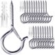 thumbnail image 1 of Solnnerer Paquete de 20 Ganchos de Rosca para Colgar Luces y Plantas, Ganchos para Tazas Q-Hanger Blancos de 2,2 Pulgadas, Ganchos de Techo con Tornillos, Gancho para Ojo, Montaje en Techo de Pared, 1 of 8