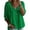 Green, variant on 3/4 Length Sleeve Womens Tops Cotton Linen Lace Floral Eyelet Blouses Peplum Loose Fit Casual Tunic Clothes Blue