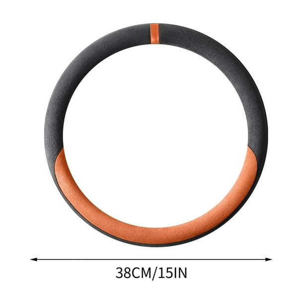 Funda para volante, accesorios para coche, funda para volante con forro protector de cuero resistente al sudor, transpirable, accesorios para camión, accesorios para coche para hombre, herramientas au