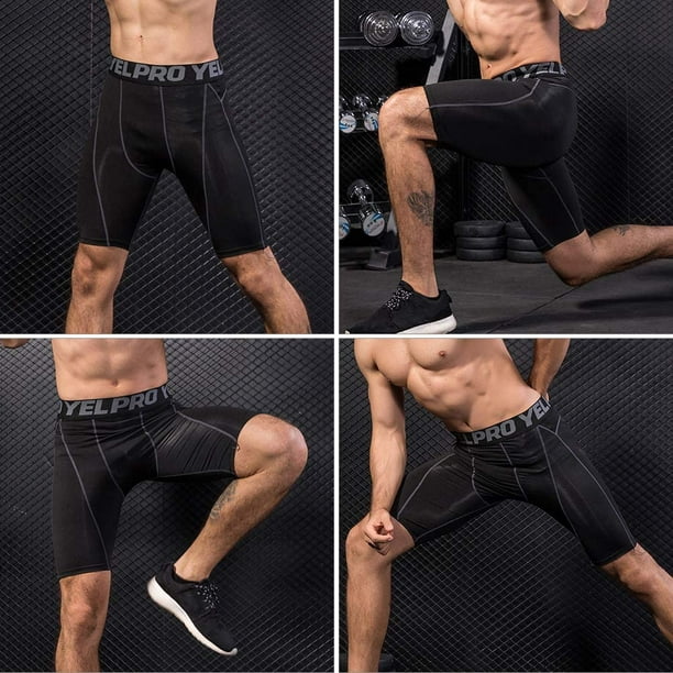 5 or 1 Pack Compression Shorts Men Spandex Sport Shorts Athletic Workout  Running Tights Performance Underwear