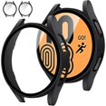 thumbnail image 1 of ccwmincc [2Pack for Samsung Galaxy Watch 5 2022/4 2021 Screen Protector Case 44mm Accessories, Protective Face Cover Built-in Tempered Glass Film Bumper Case (44mm, Matte Black), 1 of 1