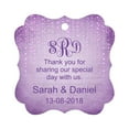 thumbnail image 1 of Darling Souvenir Thank You For Sharing Our Special Day Custom Monogram Initials Hang Tags Personalized Wedding Favor Gift Tags-Stary Mauve Purple-100 Tags, 1 of 1