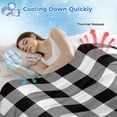 thumbnail image 3 of Black and White Checkered Cooling Blanket, Lightweight Breathable Summer Throw Blanket with Double Sided Cold Effect,Farmhouse Buffalo Plaid Picnic Beach Blankets Bed Sheet for Hot Sleepers 60"x80", 3 of 8