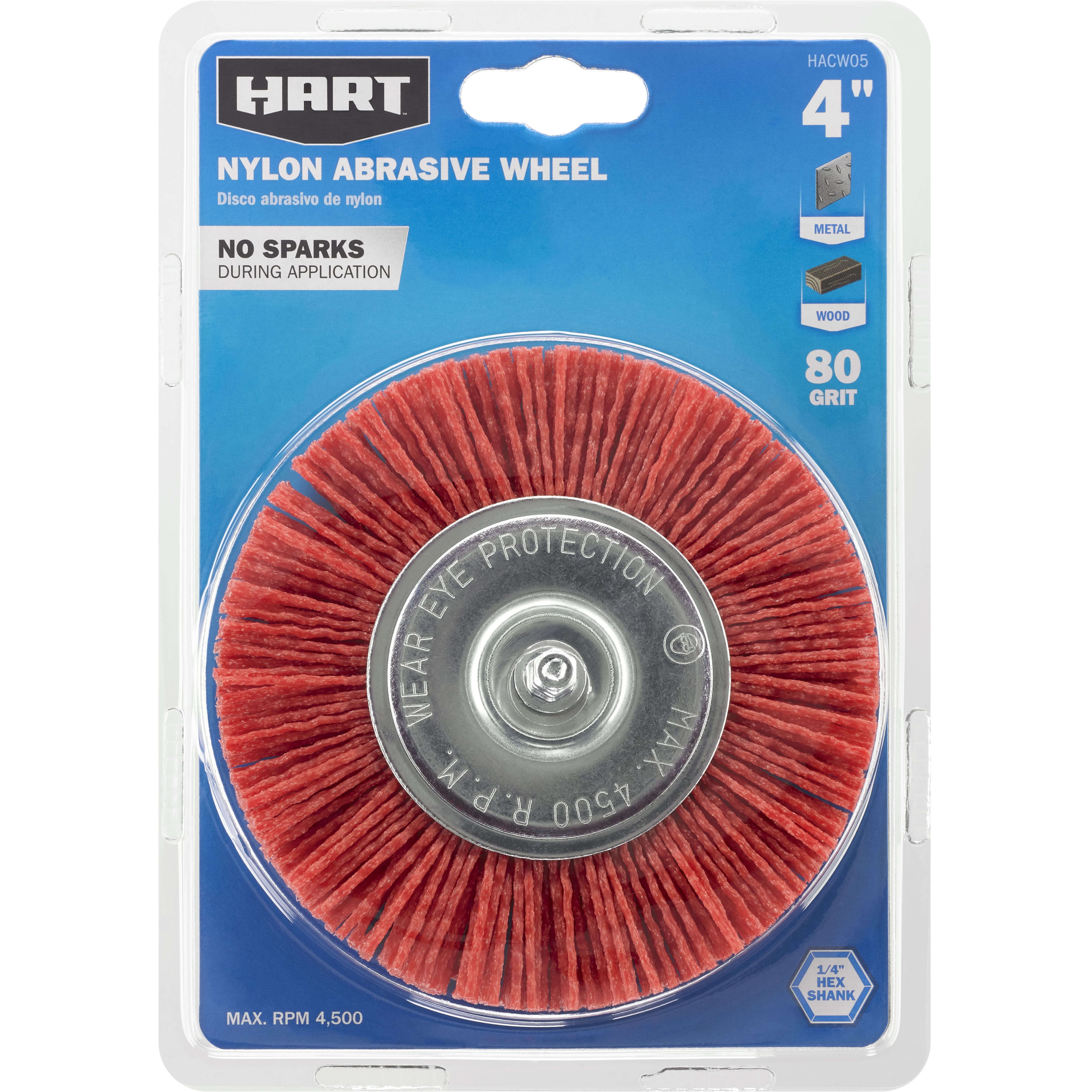 (2 pack) HART 4-inch Nylon Abrasive Wheel (Cleaning and Polishing)