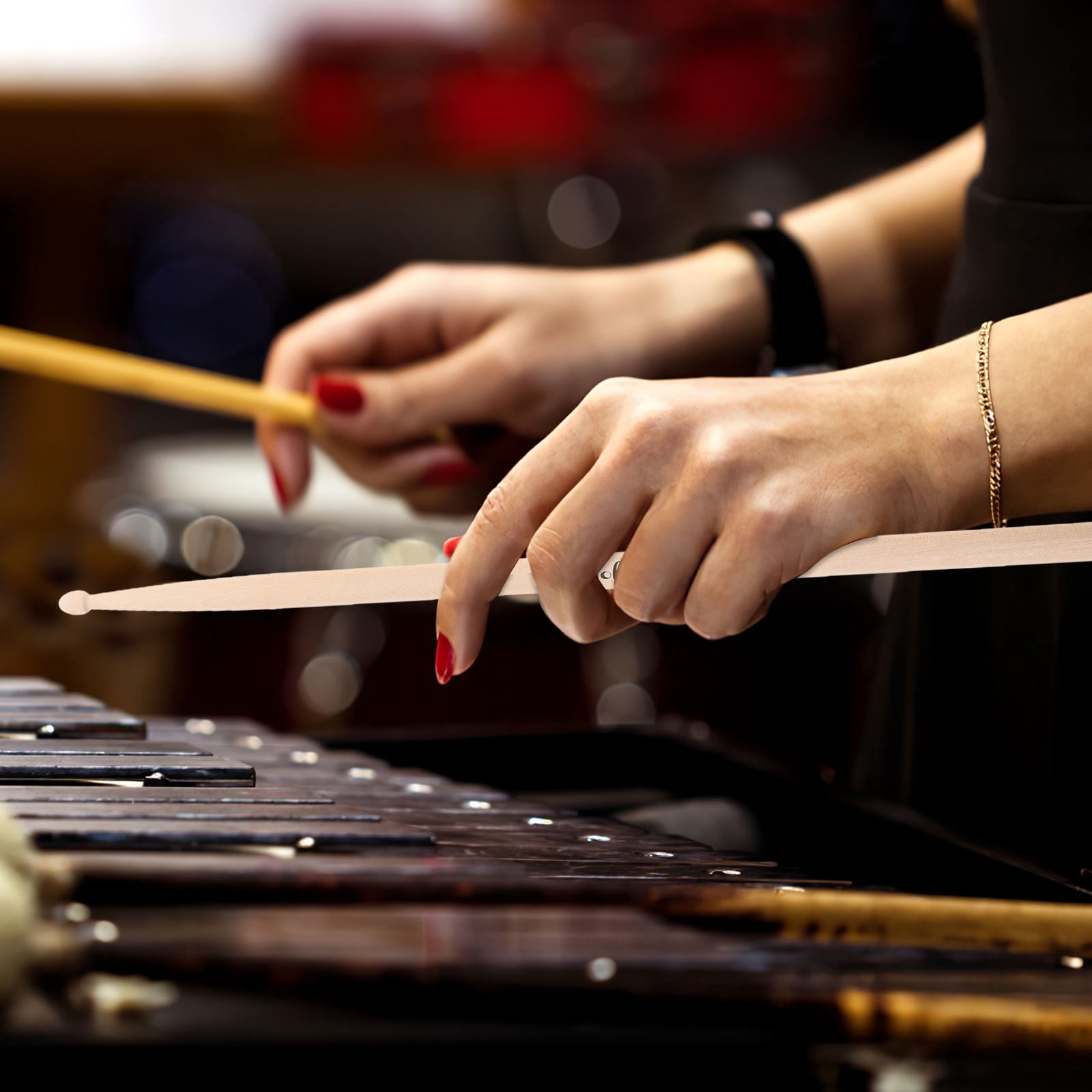 WHAMVOX Maple Wood Drum Sticks for Drummer with Smooth Surface and Durable Design 5A 12 Pieces