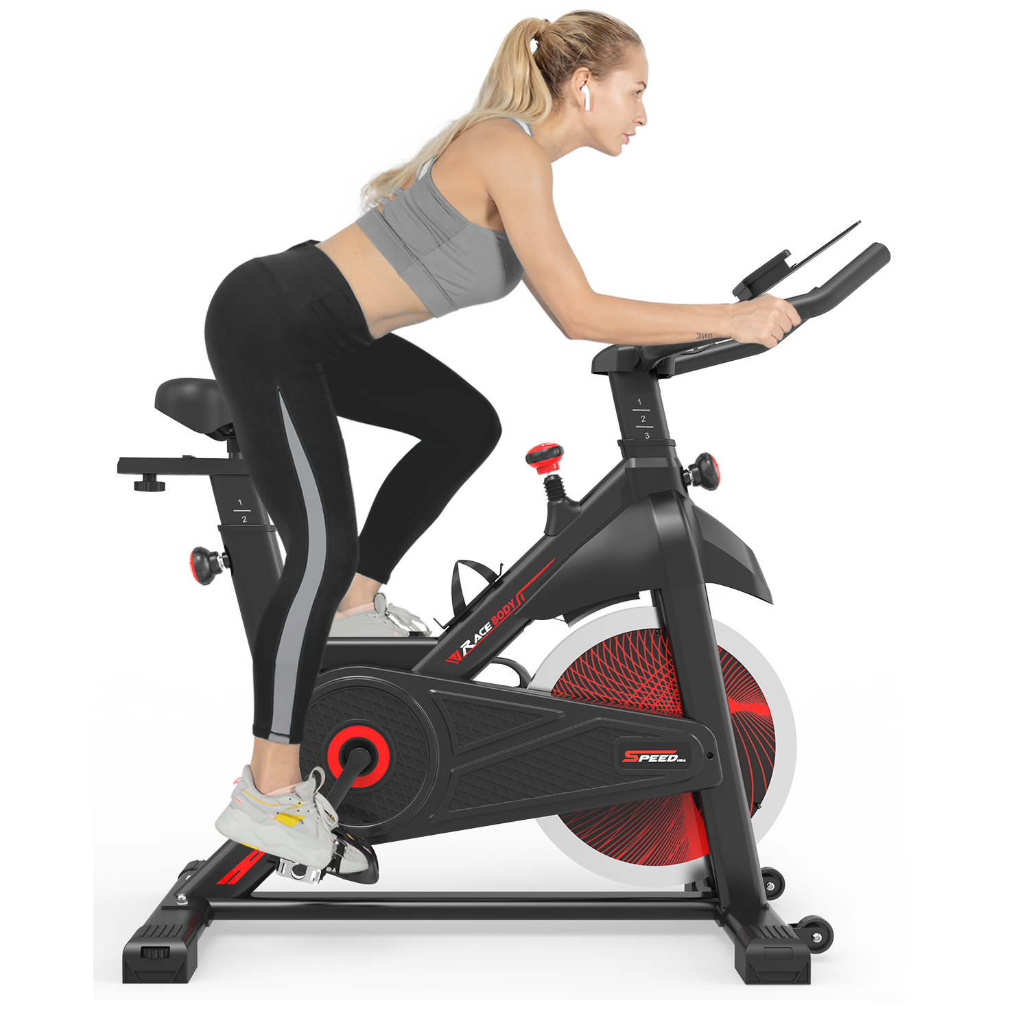 Sunny Health & Fitness P8100 Pink Chain Drive Indoor Cycling