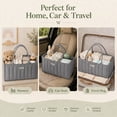thumbnail image 3 of Byseng Baby Diaper Caddy, Nursery Storage Bin And Car Organizer For Diapers And Baby Wipes (Gray), 3 of 7