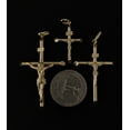 thumbnail image 4 of 10k Real Solid Gold Jesus Crucifix Pendants Necklace, wit 1.7mm Solid Rope Chain Necklace , Cross, Gold Inri Cross, Gift (Pendant Size:Small; Chain Lenght:with 24'' chain;), 4 of 5