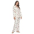 thumbnail image 2 of Casual Nights Women's Flannel Long Sleeve PJ's Button Down Sleepwear Pajama Set, 2 of 5