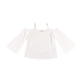 thumbnail image 1 of 1.STATE Blusa tejida con hombros descubiertos para mujer, blanca, pequeña, 1 of 2