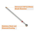 thumbnail image 4 of Uxcell 13pcs 200-230 Grits Diamond Grinding Burrs Bit 3.5mm Ball Head 2.35mm Shank 3.5mm Length Stone Sanding Drill Bits Rotary Tool, 4 of 7