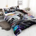 thumbnail image 3 of Move Over Marble Bedding Sets King Abstract Marble Texture Pattern Microfiber Black Gold Duvet Cover No Filling, 3 of 6