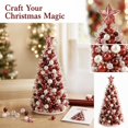 thumbnail image 4 of Diy Beaded Christmas Tree Kit with Red and White Pearls, 1 Set, Red, for Holiday Table Centerpiece, Tabletop Decoration, 4 of 4