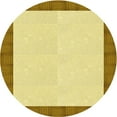 thumbnail image 1 of Ahgly Company Tapis d'Intérieur Lavables en Machine, Ronds, Transitionnels, Marron, Tiges Dorées Foncées, Ronds de 7', 1 of 7