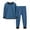 0-Blue325, variant on WOYY Boys Girls Lined Sleepwear Set Kids Long Sleeve Thermal Underwear Outfits, Sizes 3-4T