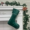 thumbnail image 4 of Anhility Large Christmas Stockings, 15.75" Vintage Thick Soft Christmas Stockings, Christmas Home Indoor Decor Xmas Party Christmas Decorations Gift for Tree Mantel Fireplace, Green, 4 of 6