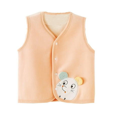 

Generic Little Child Birthday Tops Toddler Baby Boys Girls Winter Sleeveless Cartoon Coat Outwear Warm Coat Vest Jacket Dog Chick