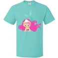 thumbnail image 3 of Inktastic Cute Mermaid, Pink Hair, Green Tail T-Shirt, 3 of 5