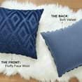 thumbnail image 4 of decorUhome Set of 2 Decorative Throw Pillow Covers 16X16, Soft Pillow Covers for Couch, Blue, 4 of 8
