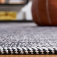 thumbnail image 4 of SAFAVIEH Montauk Cian Distressed Cotton Area Rug, Black/Ivory, 5' x 8', 4 of 8