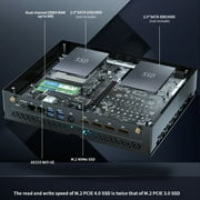 Kinupute Mini Gaming PC, Desktop Computer i9-13900F 24 Cores Upto 5.6GHz, 64G DDR4, 2T M.2 SSD, Windows 11 Pro, GeForce RTX4060 8G, Dual LAN, WiFi6E/BT5.3, Four Display, 8K Outputs, Optical