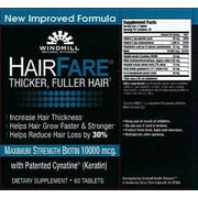 Windmill Hair Fare Vitamin Supplement Caplets for Hair - 60 Ea