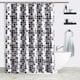 thumbnail image 1 of Cortina de ducha con estampado de mosaico, antimoho y antibacteriana para baño (180x200cm, gris (mosaico)) ER, 1 of 5