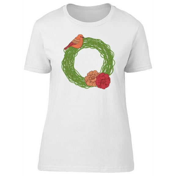 Beautiful Floral Bird And Nest Tee Women's -Image by Shutterstock