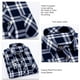 thumbnail image 4 of Camisa a cuadros para hombre, cuello vuelto, manga larga, botón de una sola fila, Top clásico para hombres y niños, 4 of 5
