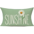 thumbnail image 2 of 12x20 Lumbar Outdoor Green Throw Pillow Covers Set of 2 Spring Summer Decorative Cushion Cases Home Décor Decorations for Patio Couch Chair Sofa,Daisy Floral Gnomes, 2 of 3