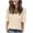 A-Beige1208, variant on XIAONU Womens Casual Tee Loose Elbow Sleeve V-Neck Curved Hem Pullover Top Soft Comfort Daily Wear Blouse