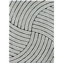 Allstar Rugs Allstar Modern 3D Formal Thick Striped Rug Titan 4' 11"x6' 11" 5' x 8' Modern & Contemporary