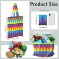 thumbnail image 2 of Geometric Art Canvas Tote Bag, Reusable Eco-Friendly Bag with Abstract Watercolor Pattern, Foldable and Durable Handbag for Fashionable Women, Ideal for School or Beach Trips, 2 of 6
