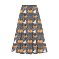 thumbnail image 5 of Vynhevius Women Halloween Print Skirt Elastic Waist A-line Flowy Party Maxi, 5 of 5