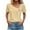Yellow, variant on LYXSSBYX Summer Tops for Women 2024 Short Sleeve Women's Loose Summer Casual Solid Color V-Neck Short Sleeved T-Shirt Top